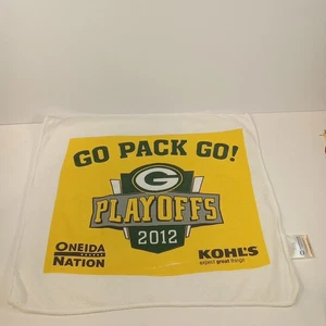 2012 Green Bay Packer Go Pack Go Playoffs Towel white 18 x 15 inch - Picture 1 of 3