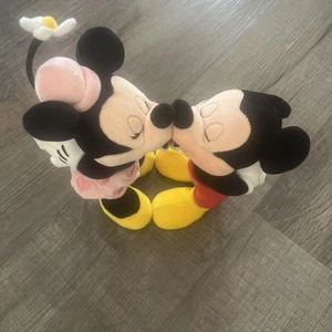 Disney Store küssende Minnie und Mickey stehend EUC süße Paare Stofftier - Bild 1 von 7