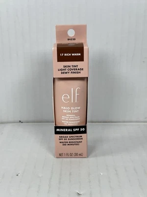 ELF E.l.f. Halo Glow Skin Tint SPF 50, 17 Rich Warm NEW Exp 3/27 - Image 1 of 4