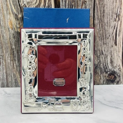 R.C. Pewter Baby Photo Frame Teddy Bears Fine English Made England Nursery NEW - Image 1 of 4