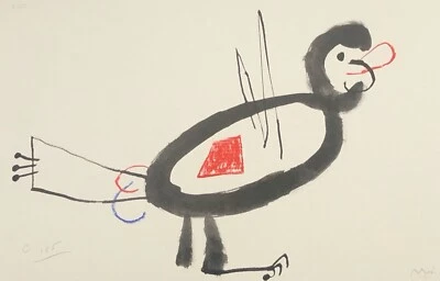 Joan Miro Enfance Von Ubu Vogel Infanzia Di Ubu 1972 Chromolithographie 1987 - Bild 1 von 3