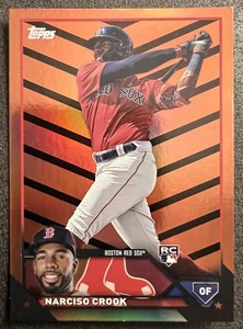 2023 Topps Update Narciso Crook RC Orange & Black  Foil Halloween Red Sox US186