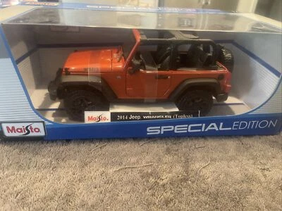 全新 2014 JEEP WRANGLER WILLYS 1: 18 压铸模型汽车 MAISTO Topless 出品 — 第 1/4 张图片