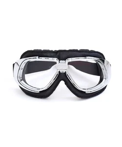 CRG Vintage Bike Aviator Pilot Style Motorcycle Cruiser Scooter Goggles - Picture 1 of 7