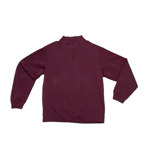 Cutter & Buck Sweatshirt Mens XL Maroon Quarter Zip Pullover 100% Supima Cotton - Picture 1 of 6