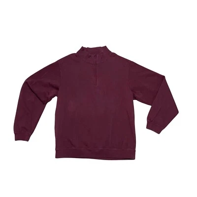 Cutter & Buck Sweatshirt Mens XL Maroon Quarter Zip Pullover 100% Supima Cotton - Image 1 of 4