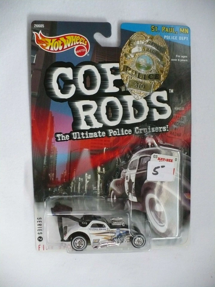 Varillas de policía Hot Wheels 'Fiat 500C' 1/64 diecast Foto 1 de 1