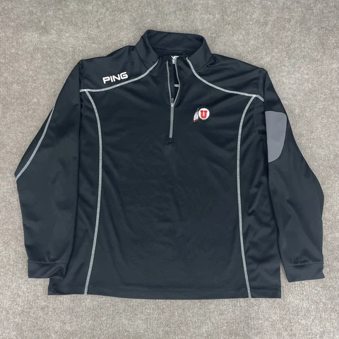 University Utah Utes 1/4 Zip PING Golf Shirt Men XXL Pullover Ranger Performance Cover