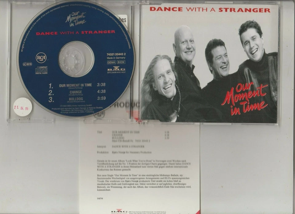 Dance with a Stranger Our moment in time ( 1994)  [Maxi-CD mit Promo Info  ] - Bild 1 von 1
