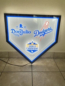 DON JULIO DODGERS 2020 CHAMPIONS LED MAN CAVE SIGN BAR SIGN DISPLAY SIGN - Picture 1 of 6