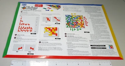 2009 Blokus Board Game Instruction Manual Only Replacement Part  - Image 1 of 2