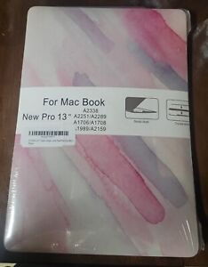MacBook Pro 13 inch Case & Keyboard Cover, 2016-2020, Pale Pink Blue Mist. NEW!