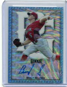 2020 Leaf Perfect Game Autographs Platinum Wave Proof Brock Selvidge Auto 1/1 - Picture 1 of 2