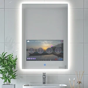HAOCROWN 21.5 Built-in Android 11 TV, Waterproof Bathroom Magic Mirror, - Picture 1 of 14