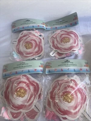 4x Guirnalda de fiesta borla cinta floral y colibrí primavera lanzamiento 9 pies Foto 1 de 4