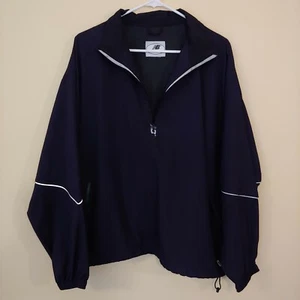 Pullover cortavientos New Balance negro ligero manga larga 1/2 cremallera para hombre - Imagen 1 de 4
