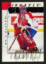 Jocelyn Thibault #10 signed autograph auto 1998 Pinnacle Be A Player Hockey Card