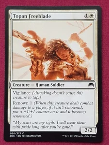 Magic The Gathering ORIGINS TOPAN FREEBLADE white card MTG - Picture 1 of 2