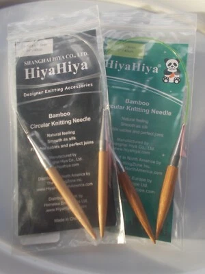 SALE! 1 x HiyaHiya fixed circular bamboo knitting needle 40cm long various sizes - image 1 of 3