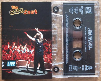 VARIOUS - OZZ-FEST LIVE (RED ANT RAAMC001) 1997 UK CASSETTE TAPE OZZY OSBOURNE - Image 1 of 4