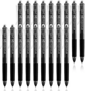 Vanstek 18 Black Retractable Erasable Gel Pens 18 Count (Pack of 1), 18  - Picture 1 of 7