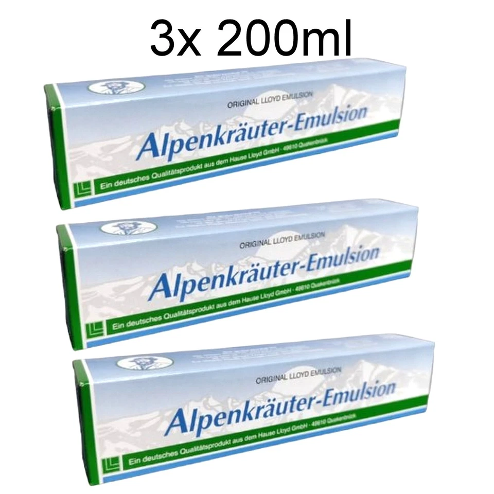 3 x Alpenkräuter-Emulsion 3x 200ml Tube - Bild 1 von 1