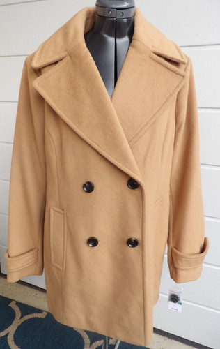 Cappotto doppiopetto collo largo Michael Kors misto lana oversize tg L nuovo senza