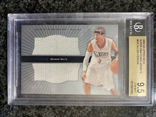 Allen Iverson 2003 04 UD Upper Deck Super Swatches #/250 76ers Jersey BGS 9.5