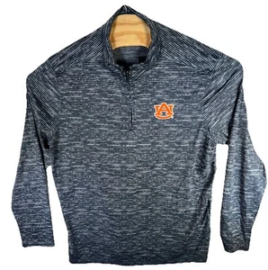 NWT Antigua Auburn Tigers 1/4 Zip Light Long Sleeve Blue White Stripe Large New - Picture 1 of 15