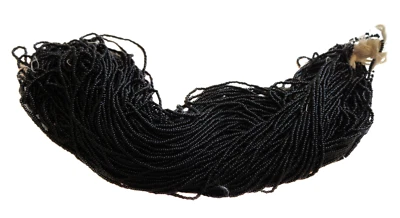 HEBRAS DE CUENTAS de ónix NEGRO STOCK antiguo 1 mm SIN USAR vintage Foto 1 de 4