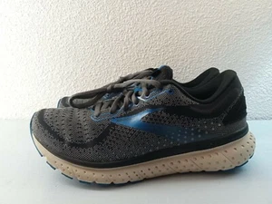 Brooks Mens Glycerin 18 1103291D064 Black Gray Running Shoes Sneakers Size 9 - Picture 1 of 11