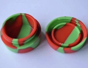 2 Pcs NonStick 5ml Silicone Jar Containers Mixed Color New 5 ml - Picture 1 of 8