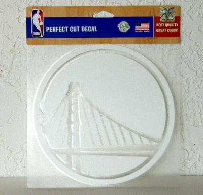 2014 NBA Golden State Warriors White Perfect Cut Auto Decal Sticker WinCraft - Image 1 of 4