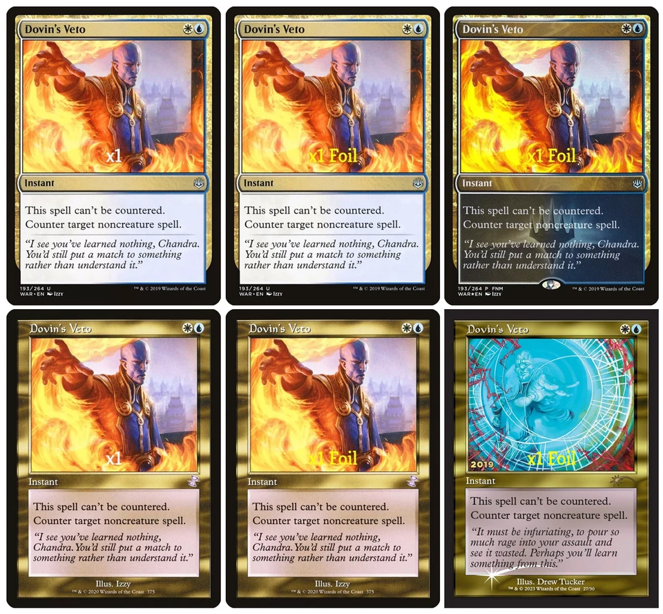 MTG WAR TSR P30A Dovin's Veto MINT (SELECT) - Image 1 of 1