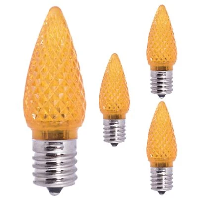 Diodesy 4PK C9 LED Orange Replacement Christmas Light Bulb, E17 Base ,0.6W, 5W - Image 1 of 4