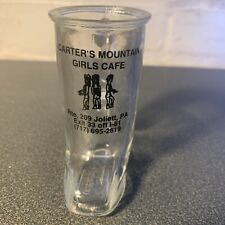 VINTAGE LIBBEY SHOT GLASS ADVERTISING CARTERS MOUNTAIN GIRLS CAFE JOLIETT PA