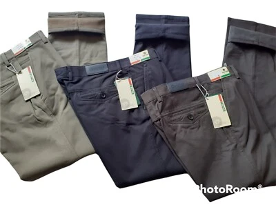 Pantalone classico uomo felpato con vita alta - Immagine 1 di 4