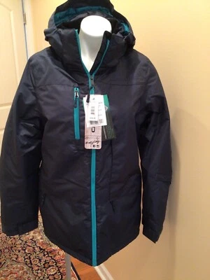 Liquid Mujer Invierno Esquí Abrigo Azul Marino Talla L $160 Nuevo Con Etiquetas Foto 1 de 4