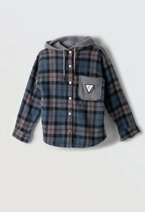 Stylisches Jungenhemd mit Kapuze – Flanell, kariert 6–16 Jahre Jungenmode - Bild 1 von 4