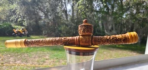 Old Rare Qing Dynasty Dragon Pipe Handwork Carved Vintage China Art Asian - Picture 1 of 12