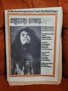 Vintage Original 1970s Rolling Stone Magazine! Carlos Santana Cover! Super Rare! - Picture 1 of 15