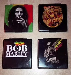 4 x BOB MARLEY portasigarette/carte e portamonete in metallo stampato (4 disegni) - Foto 1 di 9