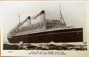 White Star Line SS HOMERIC Largest Twin Screw STEAMER in the World, Kingsway  NM - Bild 1 von 2