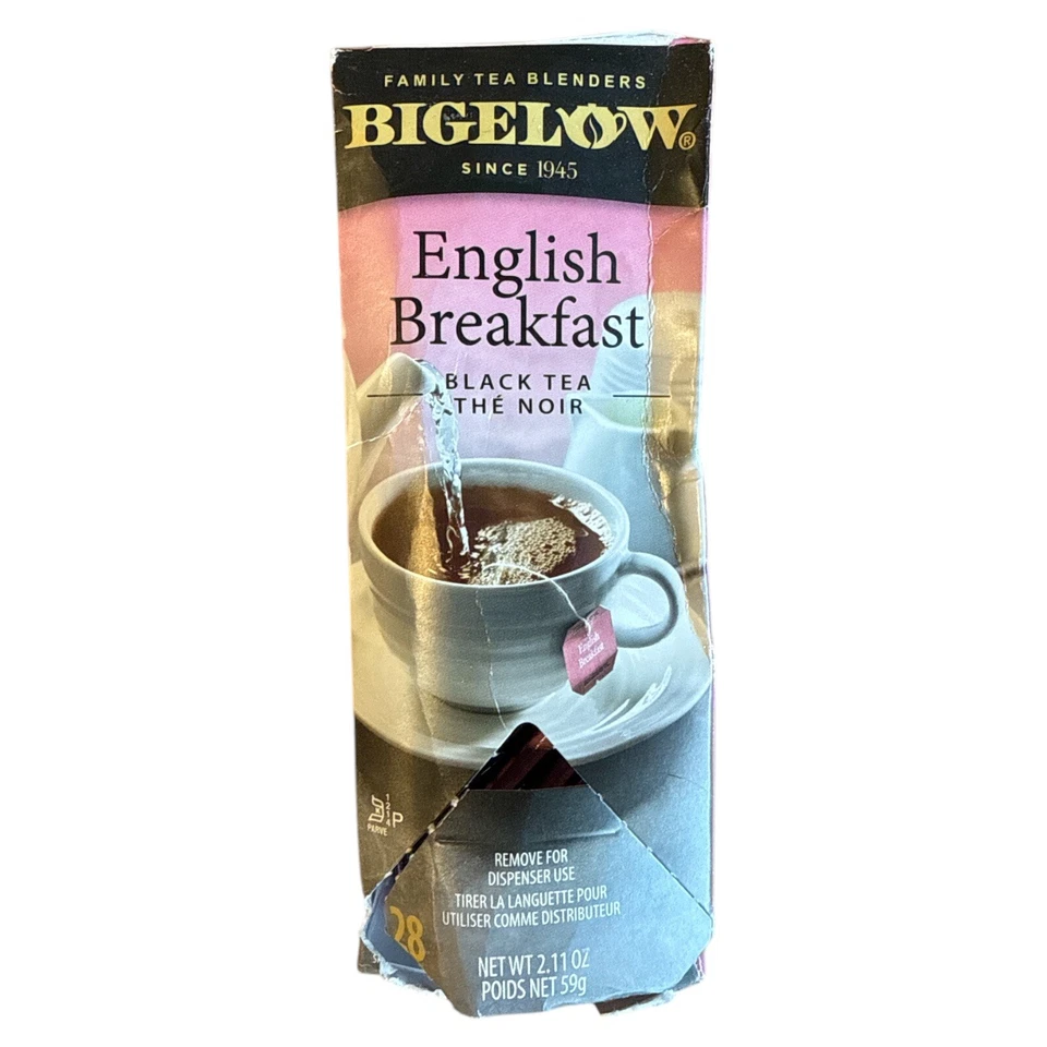 Bigelow English Breakfast Black Tea Bags 28 count - New - Box Damaged BB 7/2027 - Image 1 of 3
