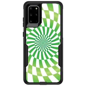 OtterBox Commuter para Galaxy S (elige modelo) Remolino Blanco Verde Geométrico - Imagen 1 de 13