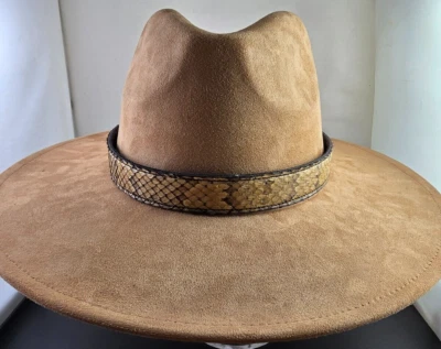 Mocasín de agua piel sombrero banda ajustable vaquero occidental vaquera boca de algodón NUEVO Foto 1 de 4