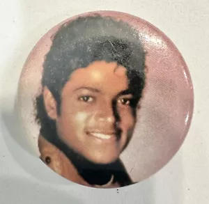Michael Jackson Vintage 1980s Pin - Pinback Button Badge - Picture 1 of 3