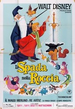 LA SPADA NELLA ROCCIA - WALT DISNEY---MANIFESTO CINEMA
