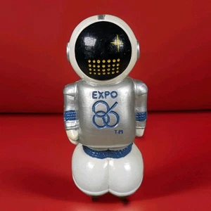 Vancouver Expo 86 Spaceman Ernie Figure Money Box Coin Piggy Bank 6" - Foto 1 di 13