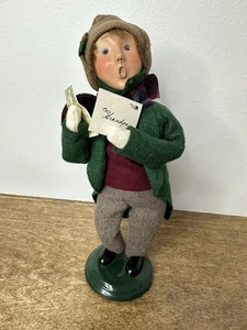 Byers Choice Carolers Boy Girl Pair W Post Cards SIGNED & NUMBERED VTG 2002 - Picture 1 of 17